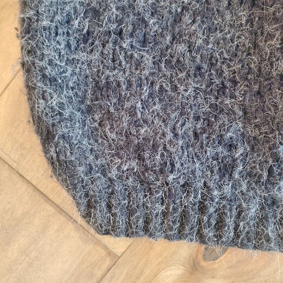 Vintage Kitty Hawk Oversize Sweater size Medium Gray Floral 80s Retro EUC Boho - Picture 7 of 11